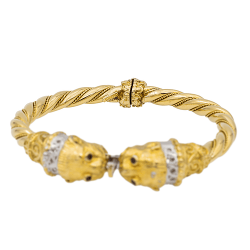Bracelet Bracelet Or jaune, Or blanc Diamant, Rubis 58 Facettes 2679405CN