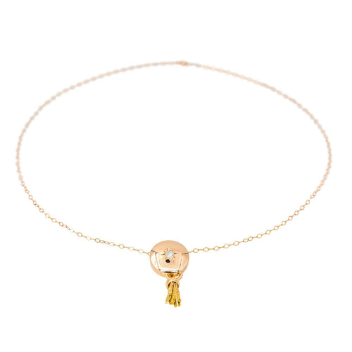 Collier Collier pendentif - Or rose 18 carats et diamant taille brillant 58 Facettes 2680450CN