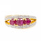Bague 53 Bague bandeau rubis et diamants en or jaune et or blanc 18 carats 58 Facettes 2682321CD