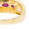Bague 53 Bague bandeau rubis et diamants en or jaune et or blanc 18 carats 58 Facettes 2682321CD