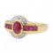 Bague 57 Bague rubis et diamants en or jaune et or blanc 18 carats 58 Facettes 2682322CD