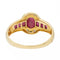 Bague 57 Bague rubis et diamants en or jaune et or blanc 18 carats 58 Facettes 2682322CD
