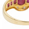 Bague 57 Bague rubis et diamants en or jaune et or blanc 18 carats 58 Facettes 2682322CD