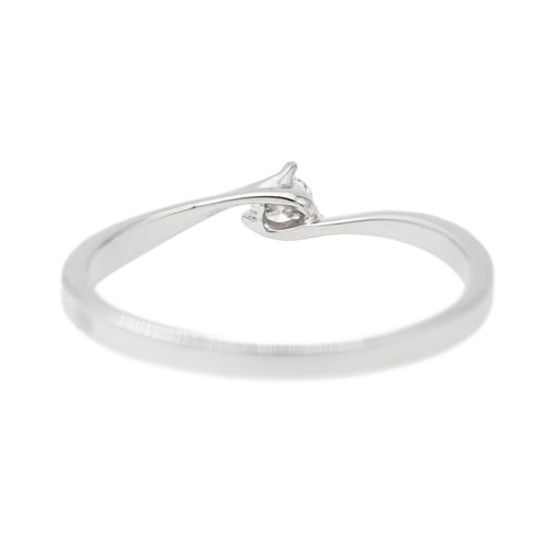 Bague 53 Bague solitaire en or blanc 18 carats avec diamant taille brillant 58 Facettes 2682326CD