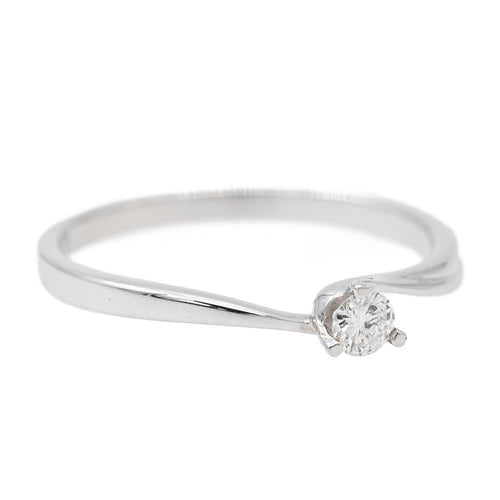 Bague 53 Bague solitaire en or blanc 18 carats avec diamant taille brillant 58 Facettes 2682326CD
