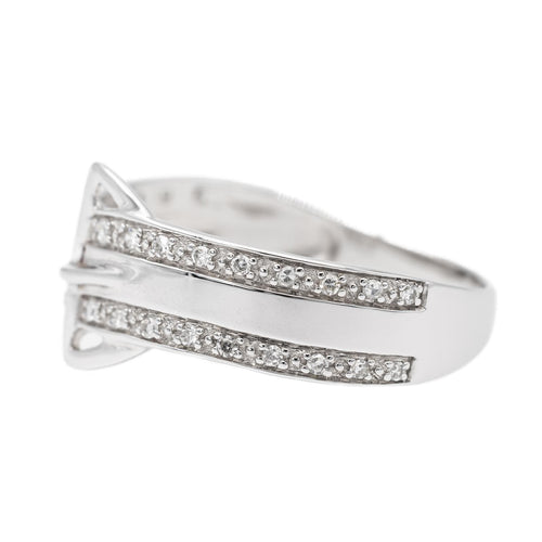 Bague 58 Bague Or blanc Diamant 58 Facettes 2682327CD