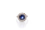 Bague 52 Bague vintage en platine saphir de Ceylan 2,83 ct et diamants 58 Facettes 26683-26824