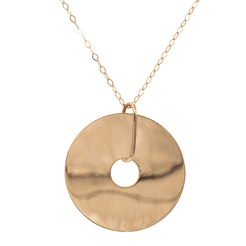 Collier Ginette NY - Collier pendentif Jumbo Donut en or rose 18 carats 58 Facettes 2682452CN