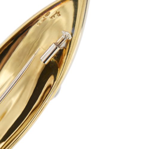 Broche Pomellato - Broche feuille en or jaune 18 carats et diamants 58 Facettes 26829