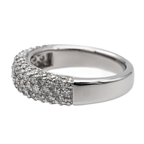 Bague 53 Bague pavée en or blanc 18 carats et diamants 58 Facettes 2686307CN