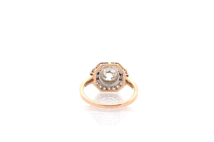 Bague 53.5 Bague en or 18k et platine avec diamant 1,24 ct 58 Facettes 26865-26717