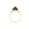 Bague Bague halo en or rose 18 ct avec grenats 58 Facettes 26868