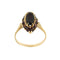 Bague Bague halo en or rose 18 ct avec grenats 58 Facettes 26868