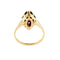 Bague Bague halo en or rose 18 ct avec grenats 58 Facettes 26868