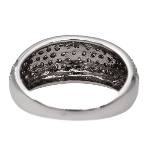 Bague 53 Bague jonc en or blanc 18 carats pavée de diamants 58 Facettes 2687434CN