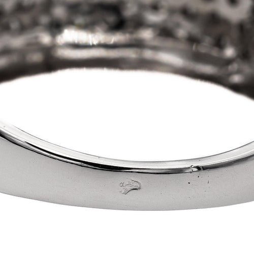 Bague 53 Bague jonc en or blanc 18 carats pavée de diamants 58 Facettes 2687434CN