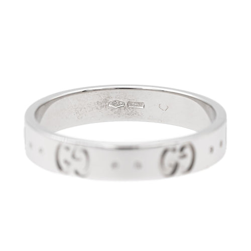 Bague 56 Gucci Bague Fine Icon Or blanc 58 Facettes 2688018CN
