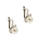 Boucles d'oreilles Boucles d’oreilles - Puces en or blanc 18 carats, perles et diamants 58 Facettes 26902