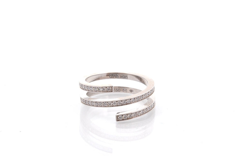 Bague 56 Dinh Van Spirale - Bague en or 18k et diamants 58 Facettes 26915dv