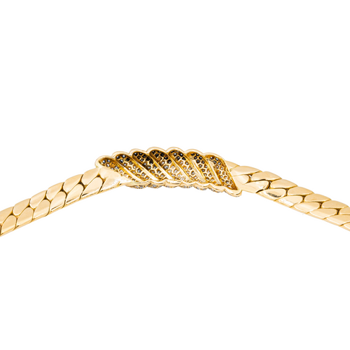 Collier Collier maille anglaise en or jaune 18 carats et diamants 58 Facettes 2695948CN