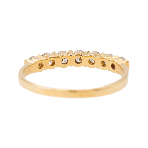 Bague 55 Bague demi-alliance en or jaune 18 carats et diamants 58 Facettes 2697387CN