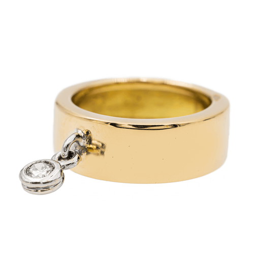 Bague 47.5 Bague Or jaune, Or blanc Diamant 58 Facettes 2697404CN