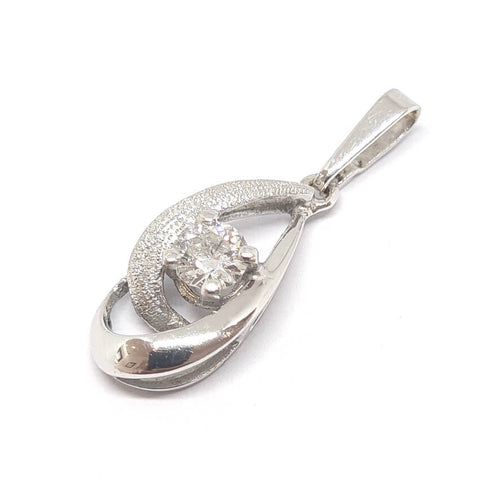 Pendentif Pendentif diamant or blanc 58 Facettes