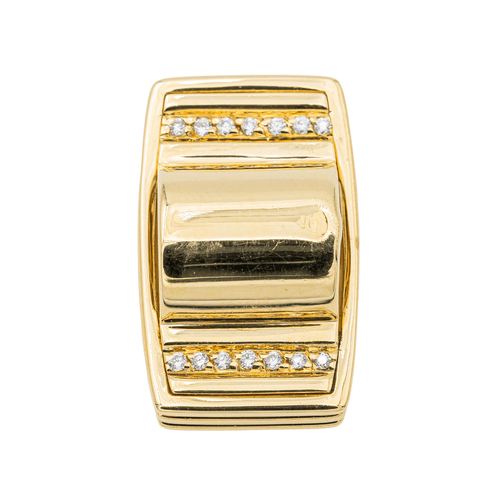 Pendentif Poiray Godron - Pendentif en or jaune et diamants 58 Facettes 2699110CN