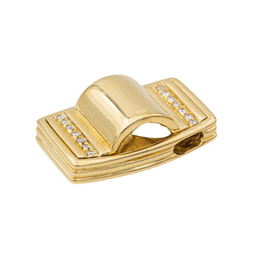 Pendentif Poiray Godron - Pendentif en or jaune et diamants 58 Facettes 2699110CN