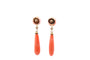 Boucles d'oreilles Boucles d’oreilles anciennes en or 18K, corail et perles de culture 58 Facettes 26993