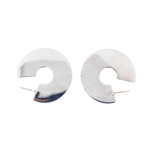 Boucles d'oreilles Boucles d’oreilles créoles en or blanc 18 carats 58 Facettes 2699668CN