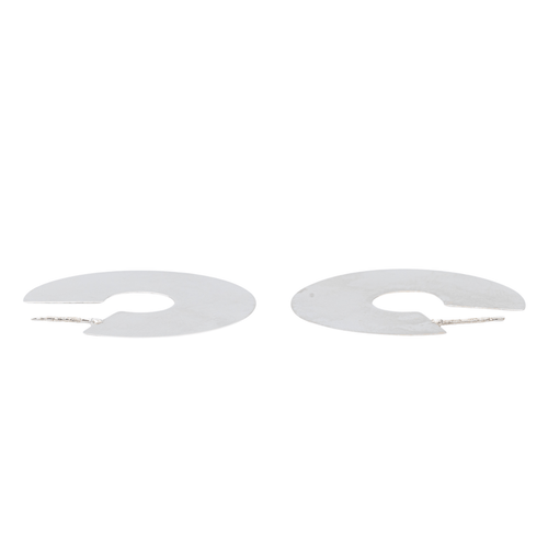 Boucles d'oreilles Boucles d’oreilles créoles en or blanc 18 carats 58 Facettes 2699668CN