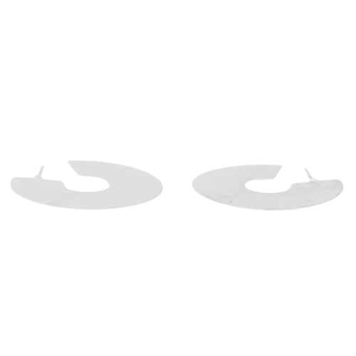 Boucles d'oreilles Boucles d’oreilles créoles en or blanc 18 carats 58 Facettes 2699668CN