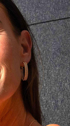 Boucles d'oreilles Van Cleef & Arpels Boucles d'oreilles Créoles Perlée Or jaune Diamant 58 Facettes 2699805CN