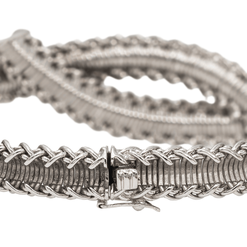 Bracelet Bracelet en or blanc 18 carats avec diamants et émeraudes 58 Facettes 2699806CN