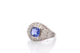 Bague 54 Bague Art déco en platine avec saphir de Ceylan et diamants 58 Facettes 27001