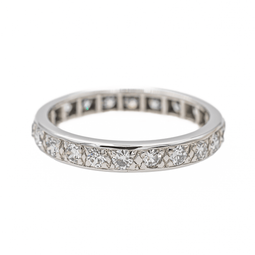 Bague 51 Alliance - Bague en or blanc 18 carats et diamants 58 Facettes 2700178CN