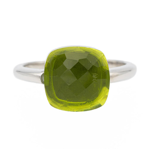 Bague 53.5 Bague en or blanc 18 carats sertie d’un péridot 58 Facettes 2700727CD