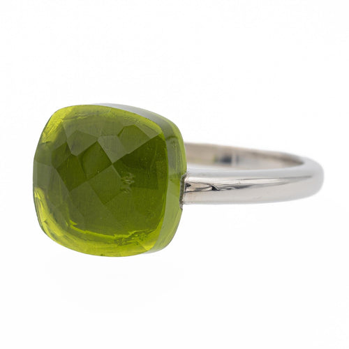 Bague 53.5 Bague Or blanc Péridot 58 Facettes 2700727CD
