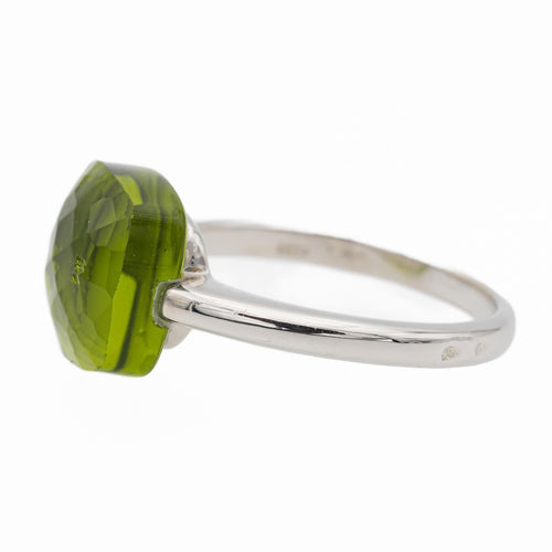 Bague 53.5 Bague Or blanc Péridot 58 Facettes 2700727CD