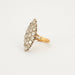 Bague Marquise Diamants Or Jaune et Or Gris