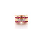 Bague 54.5 Bague vintage années 1940 en or 18k, rubis synthétiques et diamants 58 Facettes 27059