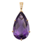 Pendentif Pendentif poire en or jaune 18 carats avec améthyste et diamants 58 Facettes 2711913CN