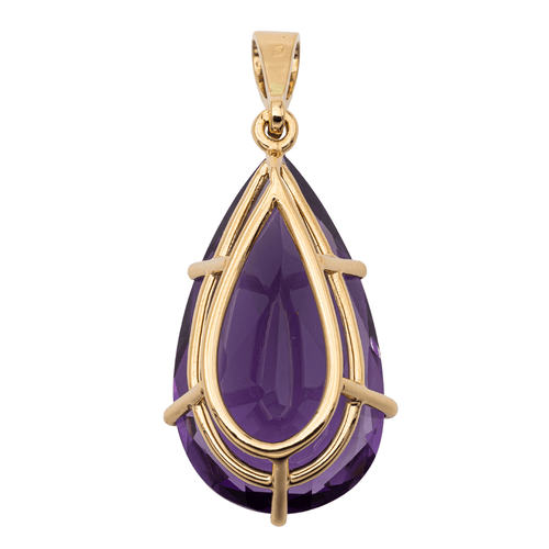 Pendentif Pendentif Or jaune Améthyste, Diamant 58 Facettes 2711913CN