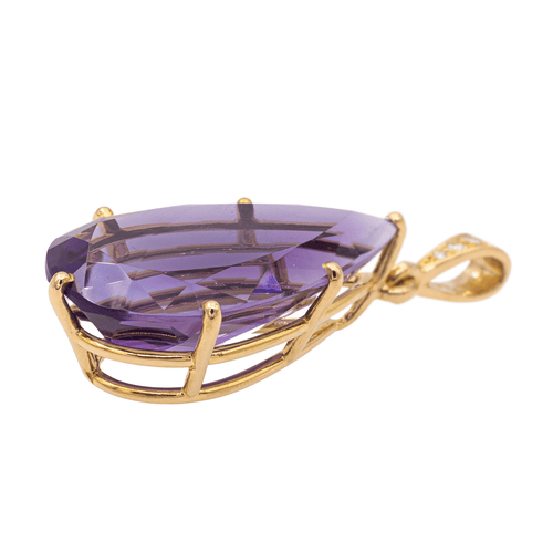 Pendentif Pendentif Or jaune Améthyste, Diamant 58 Facettes 2711913CN