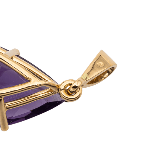 Pendentif Pendentif Or jaune Améthyste, Diamant 58 Facettes 2711913CN