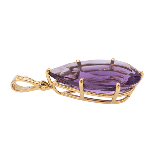 Pendentif Pendentif Or jaune Améthyste, Diamant 58 Facettes 2711913CN