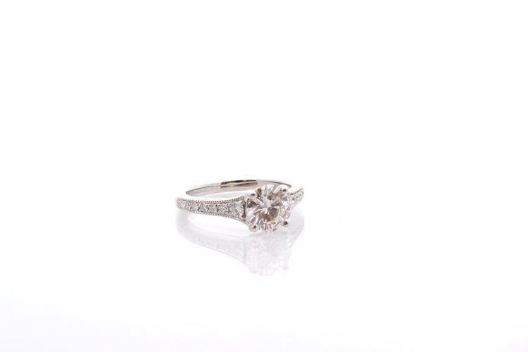 Bague 52 Bague en platine avec diamant 1,26 ct G SI2 58 Facettes 27142-27073