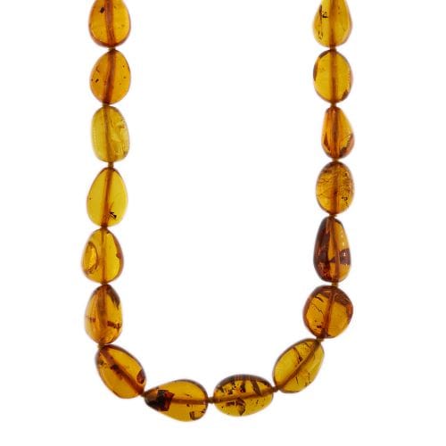 Collier Collier - Ambre avec fermoir en or jaune 18 ct 58 Facettes 27143