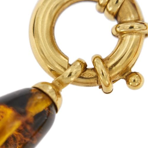 Collier Collier - Ambre avec fermoir en or jaune 18 ct 58 Facettes 27143